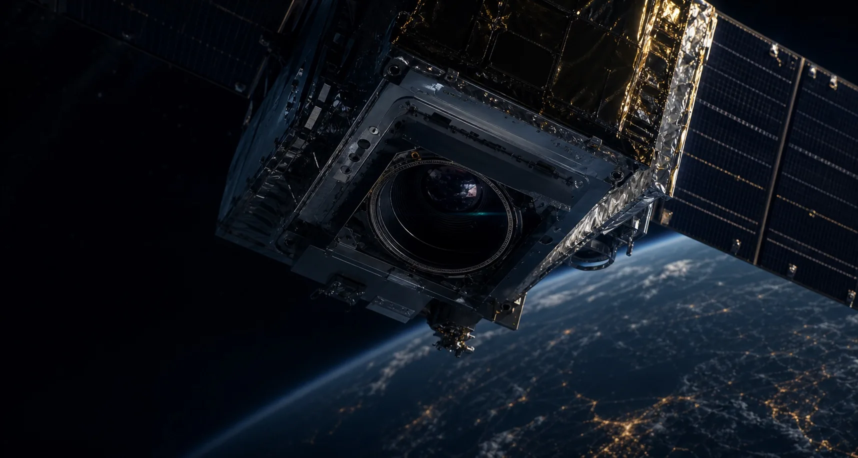 Charge utile satellitaire représentant l’observation depuis l’espace
